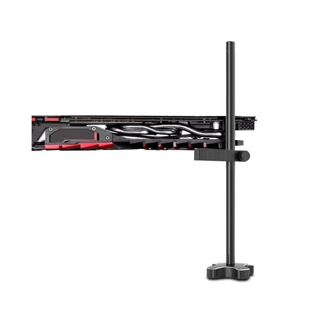 Tignapoo Support Vertical en Alliage d'Aluminium pour GPU GM961 - Support à un Seul Point pour Carte Graphique - Support de Refroidissement Noir Ajustable pour Composants PC