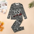 thumbnail image 3 of WWE WWE Men's Pajama Set Sleepwear Pjs Lightweight Long Sleeve Crewneck Shirts And Pant Soft Comfy Sleep Sets, 3 of 8