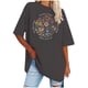 thumbnail image 1 of Camisetas de Manga Corta para las Mujeres Impreso Cuello Redondo Suelto Camiseta, Casual Cuatro Estaciones Blusa para el Hogar, 1 of 3