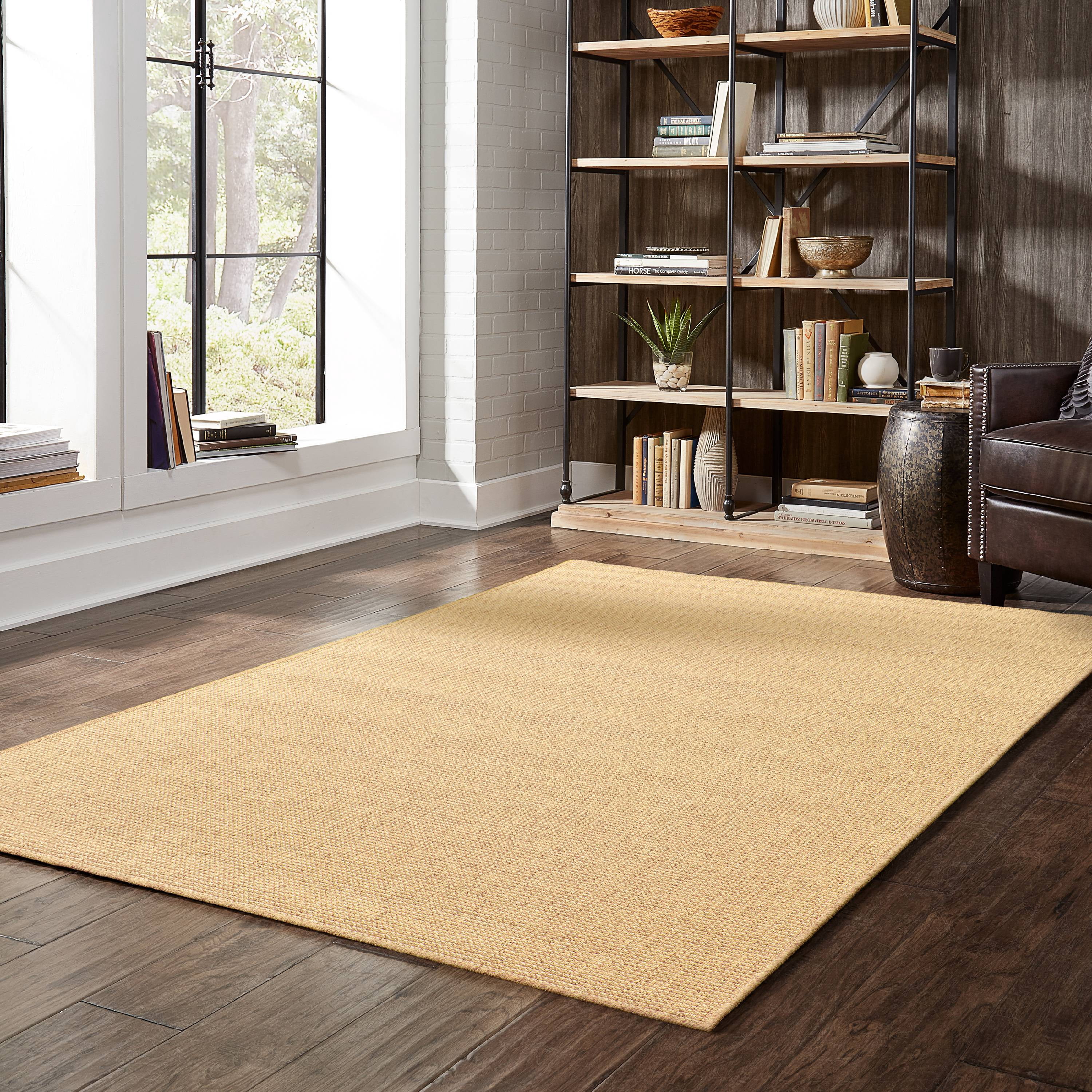 Avalon Home Key Haven Wheat Solid Indoor/Outdoor Area Rug
