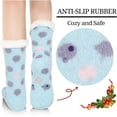 thumbnail image 5 of FYDUU Christmas Socks for Women Fuzzy Slipper Socks Cute Animal Cat Winter Warm Soft Cozy Fluffy Slipper Socks Cozy Warm Socks, 5 of 6