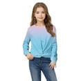thumbnail image 4 of Sweatshirts for Kids UK Girls Oversized Pullover Long Sleeve Tops Tie Dye Casual Pullover Top Cotton Loose Tunic Tops Plain Winter Fall Tee Shirts Fleece Lined Sweatshirt, 4 of 7