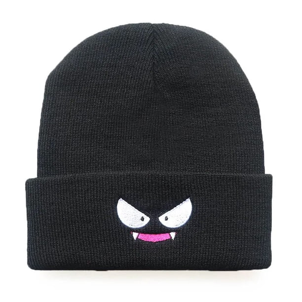 Gorros de punto con bordado de ojos bonitos de Pikachu de dibujos animados para hombre y mujer, gorros de moda de Hip Hop, gorro cálido de lana para invierno