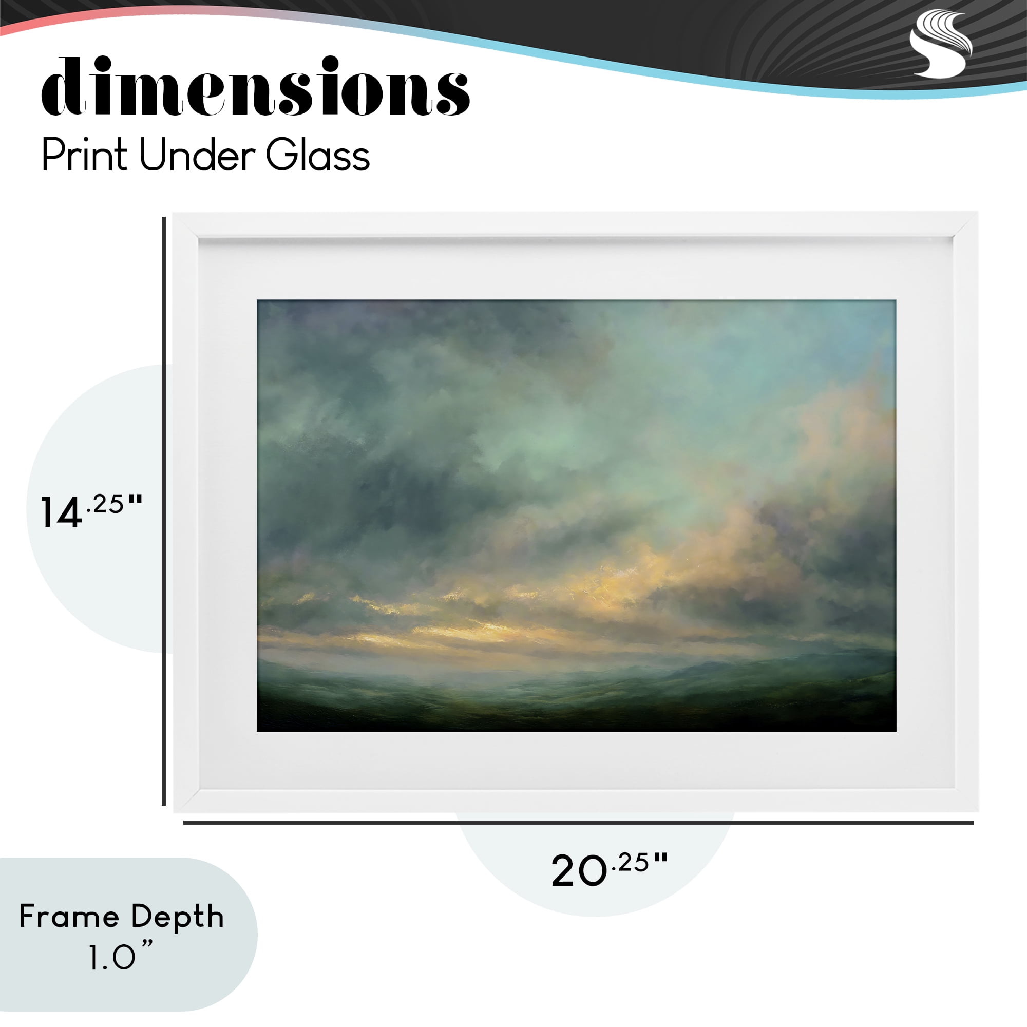 Stupell Industries Blue Toned Golden Hour White Framed Print Under Glass, design by Petal Prints Design