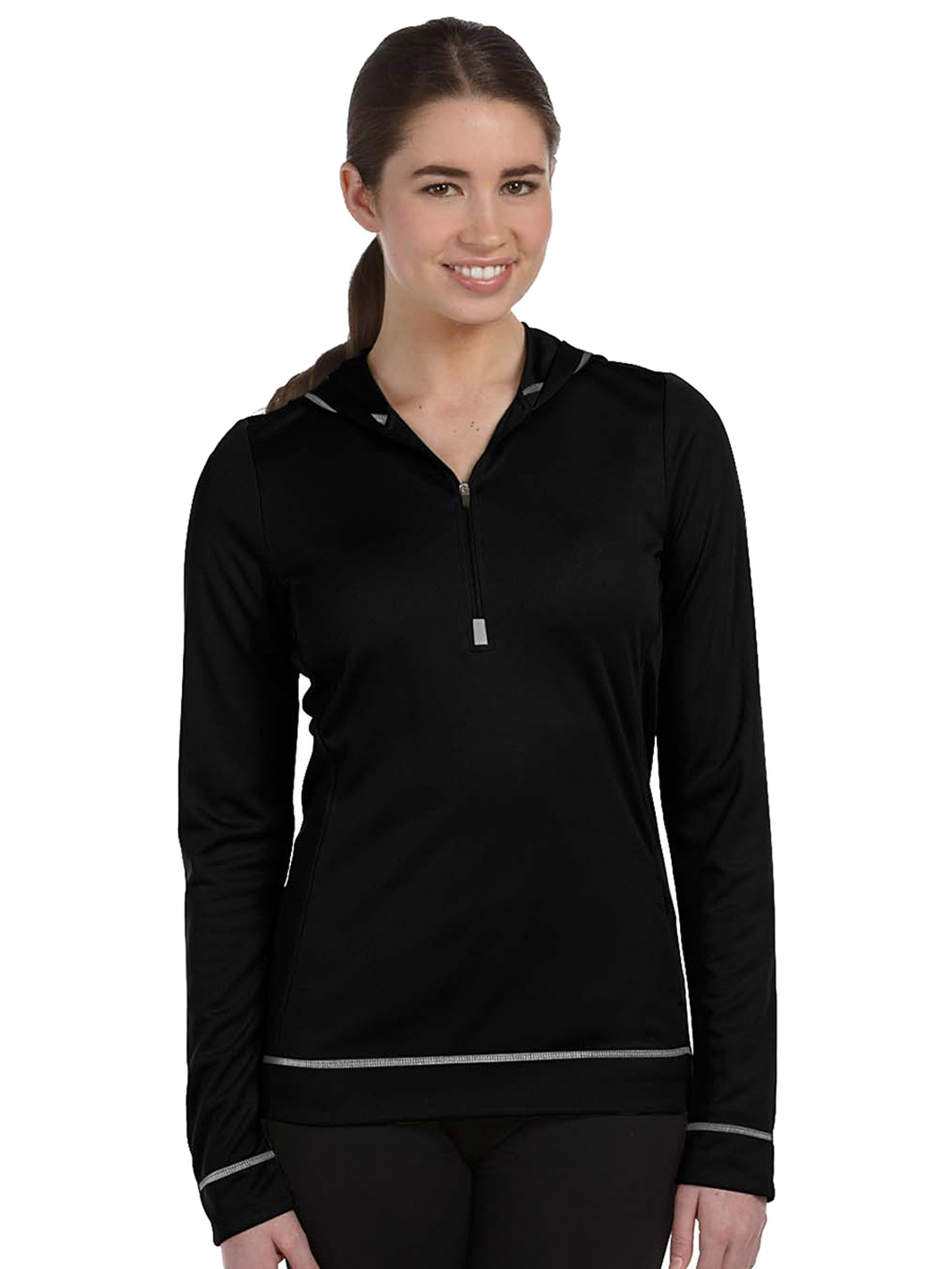All Sport All Sport Women's Long Sleeve HalfZip Hooded Pullover