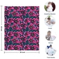thumbnail image 4 of Pioneer Flower Floral Print Pattern Blanket,Comfortable Soft Flannel Throw Blanket,All Season,Warm Lightweight Blankets for Sofa Bed Couch Living Room Chair,30"x40", 4 of 4