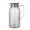 Clear, variant on Water Pitcher, 1 Liter Pitcher with Wooden Lid and Strainer, Pattern Beverage Jug, Rustic Kitchen Pitcher, Iced Water and Tea Dispenser, Bar and Home Decor, Clear Gray Brown (Clear)