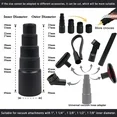 Universal Vacuum Attachment Kit Wet Dry Hose Adapter Extension Wand Flexible Crevice Tool 7 Pcs