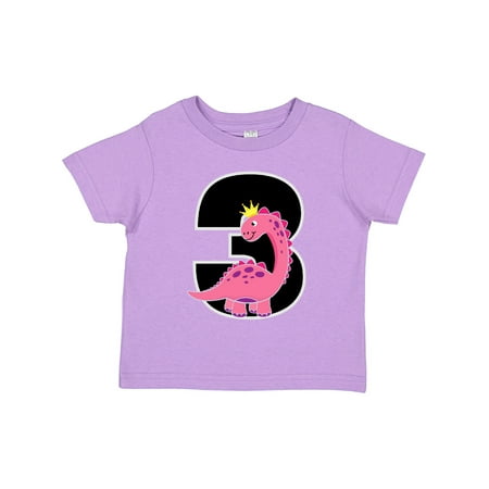 

Inktastic 3rd Birthday Dinosaur Outfit Girl Gift Toddler Toddler Girl T-Shirt
