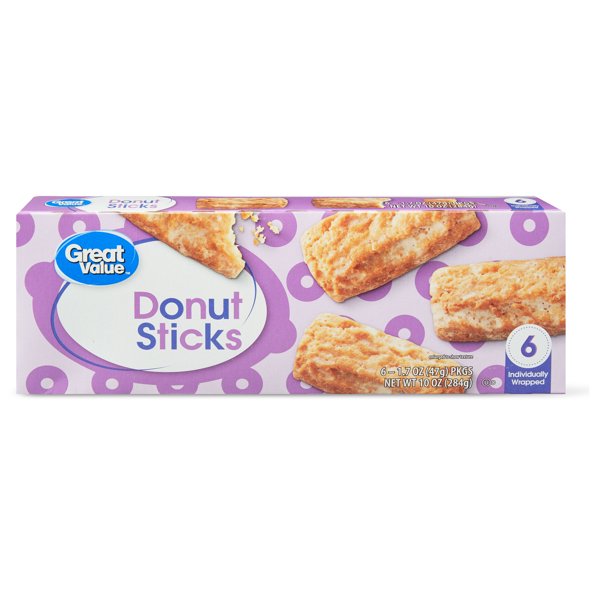 Great Value Donut Sticks, 10 oz, 6 Count - Walmart.com - Walmart.com