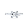 thumbnail image 2 of 14kt White Gold Womens Princess Diamond Solitaire Bridal Wedding Engagement Ring 1 Cttw, 2 of 4