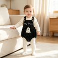 thumbnail image 2 of Ruyang Baby Corduroy Sleeveless Overall Romper Ghost Embroidery Dress Up Outfit Infant Boys Girls Adjustable Strap Bubble Overalls, 2 of 5