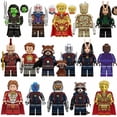 thumbnail image 1 of Figuras de Héroes Espaciales de Bloques de Construcción - Set de 16 Minifiguras de Mapache, Árbol y Alienígenas, 1 of 5