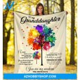 thumbnail image 1 of To My Granddaughter Colorful Tree Fleece Blanket From Grandma You Are My, 1 of 3