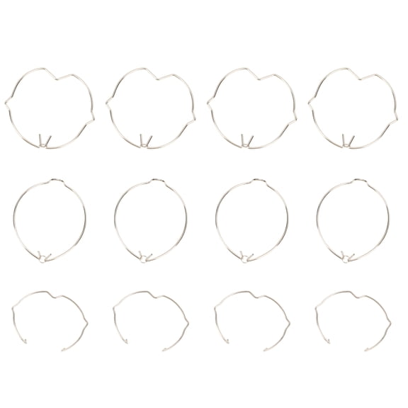 Soimiss 30Pcs Iron Spring Clips Plated Silver Spring Ring Buckle for Mr11 Mr16 Halogen Lamp Accessories