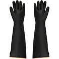 thumbnail image 1 of Chemical Resistant Rubber Latex Gloves, Acid/alkali/industrial Safety Work, Protective Gloves Long, Black, 1 of 2