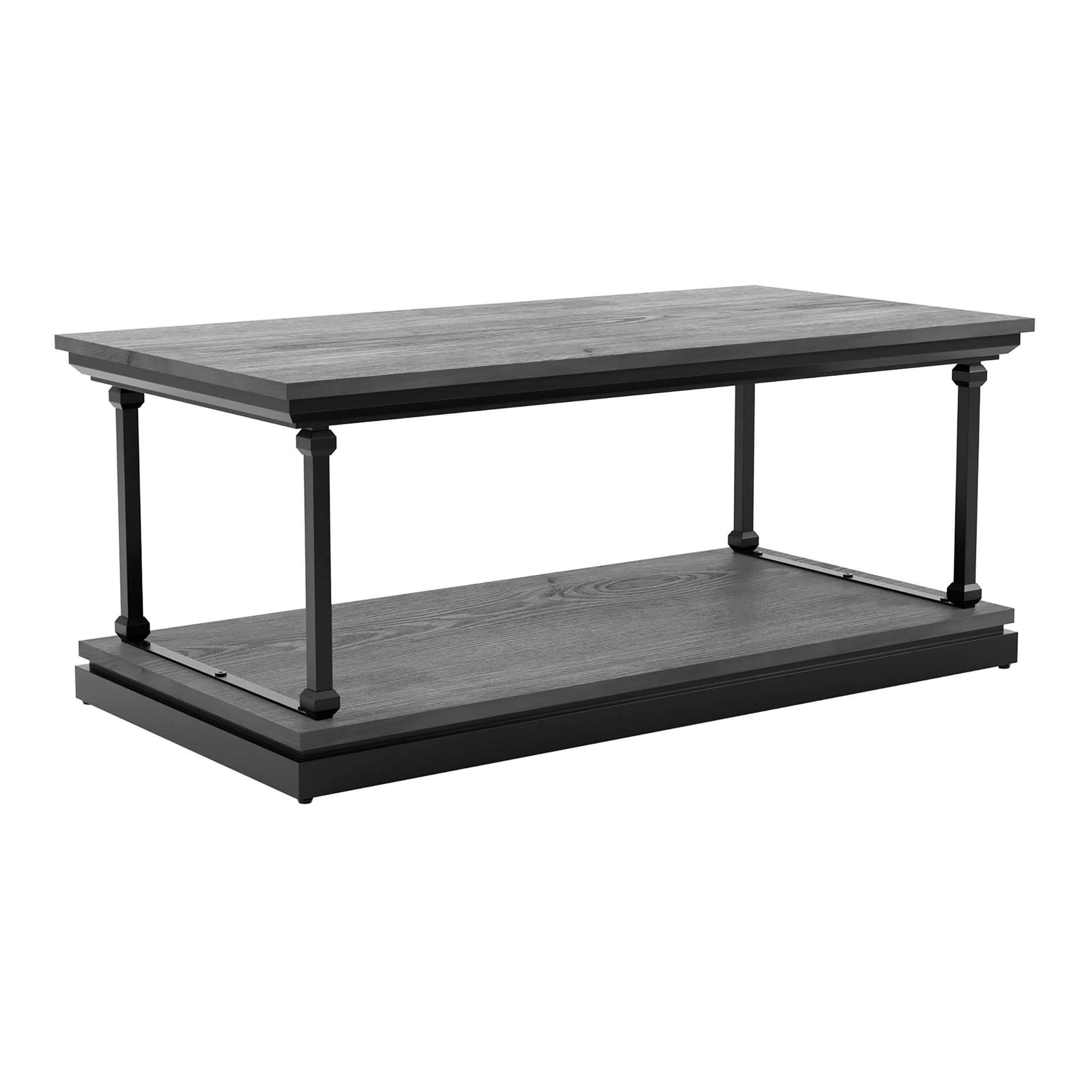 Furniture of America Laem 1-Shelf Coffee Table, Antique Gray