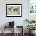 thumbnail image 3 of Art.com Wonderful World Map Art Print by James Zheng, Black Frame Wall Art, 40" x 32", 3 of 5