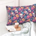 thumbnail image 4 of Salouo colorful Skull flower daisy Pattern Pillow Cases,1PC Pillow Covers with Envelope Closure Decorative Pillow Case for Bed Couch,Pillows Not Included-14"x20", 4 of 6