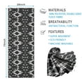 thumbnail image 2 of Black Geometric Pattern Hot Yoga Mat Towel Non Slip for Hot Yoga - Quick-Drying Yoga Mat Cover with 4 Corner Pockets with Travel Bag - Hot Yoga Towel Non Slip Grip Moisture Wicking Sweat 70"x26", 2 of 6