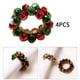 thumbnail image 5 of 4 piezas de servilleteros navideños con cascabeles para decoración de mesa, campanas de metal rojo verde, 5 of 9
