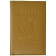 thumbnail image 1 of menswallet Genuine Leather USA Passport Cover, Holder and Case for International Travel 151 CF USA BLIND (C) Tan, 1 of 18