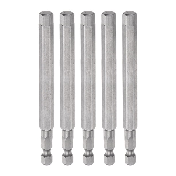 2uds 5/16" Hexagonal Destornillador Taladro SAE 1/4" Hexagonal Vástago 4" Longitud Magnético S2 Acero Potencia Perforación taladros