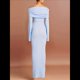 thumbnail image 4 of Vestido Tipo Suéter Ajustado con Hombros Descubiertos para Mujer, Vestido Formal de Larga, Elegante, para Fiesta en Club o Discoteca. Azul L, 4 of 8