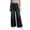 Black, variant on Women Pull on Stretch Denim Jeans Casual Straight Leg Pants with Elastic Waist and Pockets for Everyday Wear