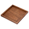 thumbnail image 1 of Bandeja de Servicio Cuadrada de Madera de 9" Uxcell para Decoración del Hogar, Cocina, Vela Marrón, 1 of 6