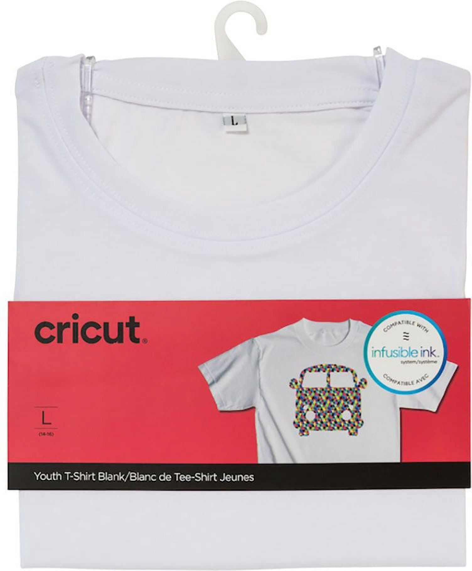 Maglietta Uomo Cricut, Girocollo, Taglia Grande, Pacco Da 1, In Misto Poliestere, Base Vergine Per Personalizzazione Con Infusible Ink