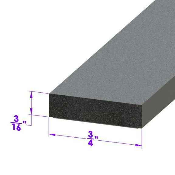 Adhesive Backed Weatherstripping. 3/4" Wide X 3/16" Thick - LP 31634