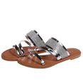 thumbnail image 3 of Sandalias planas brillantes de moda de verano para mujer, sandalias informales diarias, zapatos de mujer Wmkox8yii shjk1885, 3 of 8