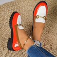 thumbnail image 4 of OKBOP Women's Patent Leather Loafers, Round Toe Buckle Strap, 4 of 5