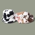 thumbnail image 3 of CSChome Chapeau de Pêcheur avec Cordon de Serrage Réglable Chapeau d'Hiver Imprimé Léopard Épais Coupe-Vent Sangle Fixe Résistant au Froid Plat Assorti de Couleurs Chapeau Extérieur pour Femme, 3 of 7