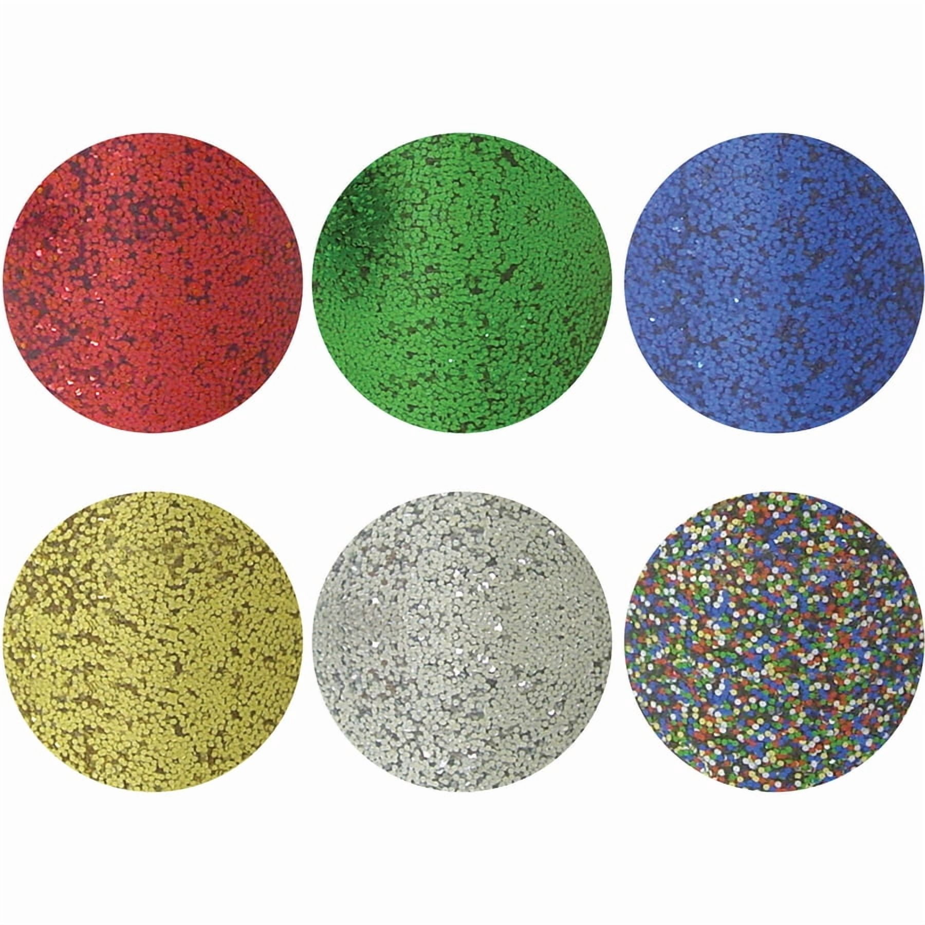 Pacon Spectra Glitter, .04 Hexagon Crystals, Assorted, .75 oz Shaker-Top Jar, 12/Pack -PAC91356
