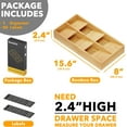 thumbnail image 5 of SpaceAid Bamboo Silverware Drawer Organizer with Labels, 15.6"L x 8"W x 2.4"H, 5 of 7