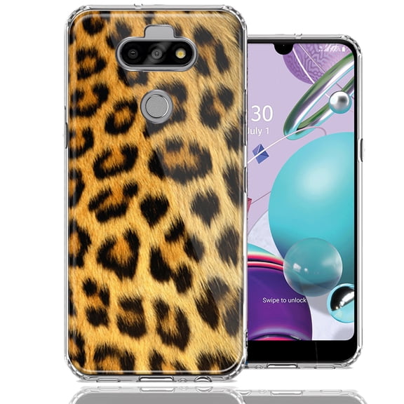 MUNDAZE For LG Aristo 5/K31/Fortune 3 Classic Leopard Design Double Layer Phone Case Cover