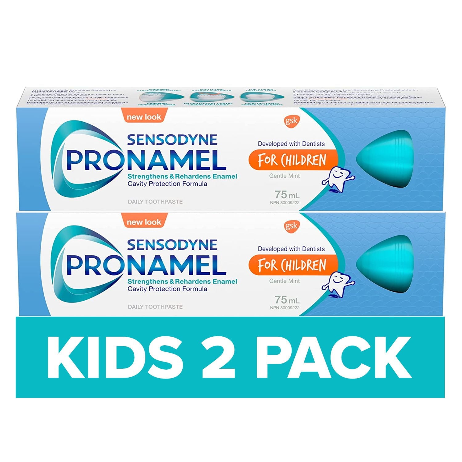Pro Email Toothpaste SENSODYNE PRO-ÉMAIL pour enfants (dentifrice) 75 ml x 2 - Walmart.ca