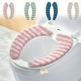 thumbnail image 1 of Fiudx Cojín para Asiento de Inodoro, Diseño de Aislamiento Grueso, Calidez y Confort En Invierno, Adhesivo Antideslizante, Ajuste Universal, Esencial para El Baño, Juego de Dos, Disponible En Azul, R, 1 of 7