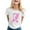White, variant on Breast Cancer Shirts Women Cute Summer Graphic Shirts Vintage Boho Flowers Short Sleeve T Shirt Inspirational Care Gifts Short Sleeve Tops (Pink, M)