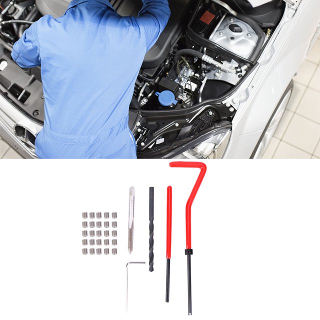 Kit de Réparation de Fil Résistant à l'Usure Antirouille, Insert Fileté, Communication Micro-Ondes pour Réparation de Fil Équipement de Séparation d'Air Pièces Auto
