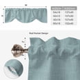 thumbnail image 6 of Vintage Haze Blue Tie Up Valance Curtains for Windows, Kitchen Curtains Window Treatments, Farmhouse Retro Solid Color Linen Texture Short Window Shades Valances for Bedroom Bathroom Cafe 42"x12", 6 of 8