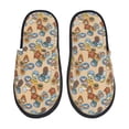 thumbnail image 1 of Balery Camp Badge Pantuflas de Casa de Felpa Silenciosas con Diseño Estampado, Zapatillas Cómodas Antideslizantes de Algodón para Interior-Medium, 1 of 8
