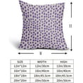 thumbnail image 5 of Purple Cream Pillow Covers 16x16 Set of 2 Boho Design Polka Dot Throw Pillows Modern Brush Strokes Print Decorative Pillowcase Square Cushion Cover Linen Case for Home Sofa Couch Bed, 5 of 6