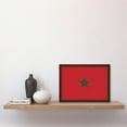 thumbnail image 2 of Morocco National Flag Patriotic Vexillology World Flags Country Region Poster Artwork Framed Wall Art Print A4, 2 of 4