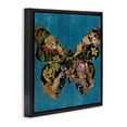thumbnail image 3 of Stupell Industries Traditional Vintage Floral Butterfly Black Floating Frame Canvas Art, 18 x 18, by Naomi McCavitt, 3 of 8