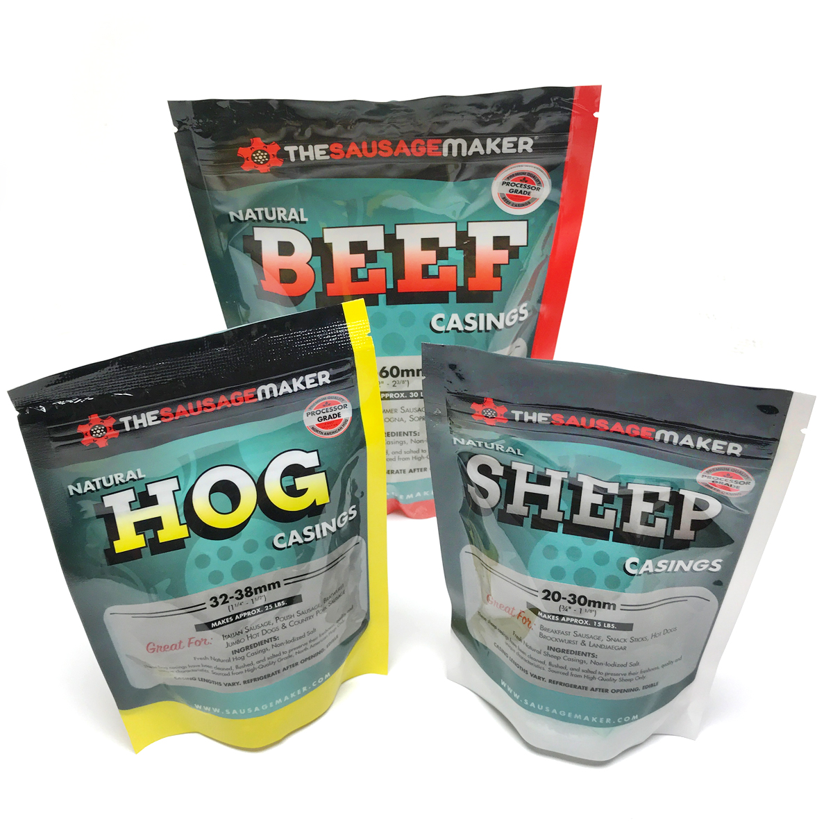 The Sausage Maker Natural Casing Variety Pack (Hog, Sheep, Beef