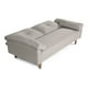 thumbnail image 4 of Sofá Cama de Lino Gris Claro Modelo Mandela Makora, 4 of 8