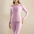 thumbnail image 6 of Long Underwear Women, Audhol Womens Thermal Set Polyester Thermal Underwear Warm Thermal Top and Bottom Multiple Sizes Womens Thermals Top and Bottom Set Pink L, 6 of 6